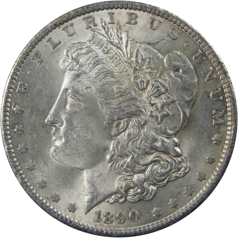 1890 Morgan Dollar Choice About Uncirculated 90% Silver $1 US Coin Collectible - Morgan coin - Morgan silver dollar - Morgan silver dollar for sale - Profile Coins & Collectibles