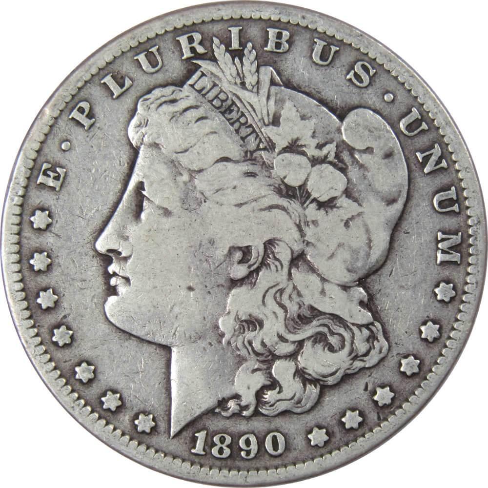 1890 S Morgan Dollar VG Very Good 90% Silver $1 US Coin Collectible - Morgan coin - Morgan silver dollar - Morgan silver dollar for sale - Profile Coins & Collectibles