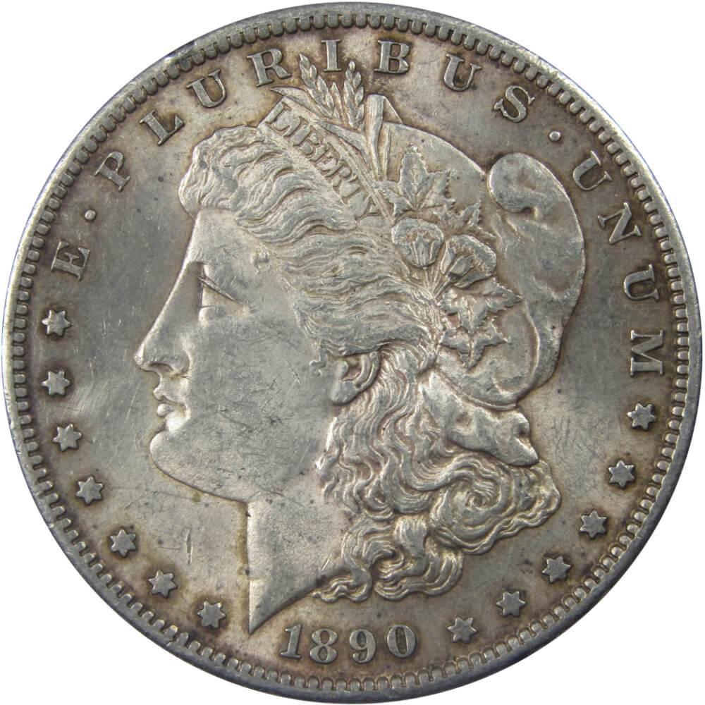 1890 S Morgan Dollar AU About Uncirculated 90% Silver $1 US Coin Collectible - Morgan coin - Morgan silver dollar - Morgan silver dollar for sale - Profile Coins & Collectibles