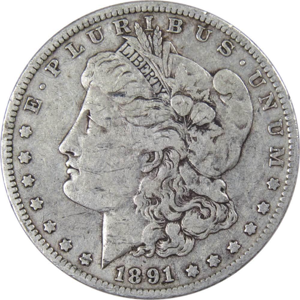 1891 O Morgan Dollar VG Very Good 90% Silver $1 US Coin Collectible - Morgan coin - Morgan silver dollar - Morgan silver dollar for sale - Profile Coins & Collectibles