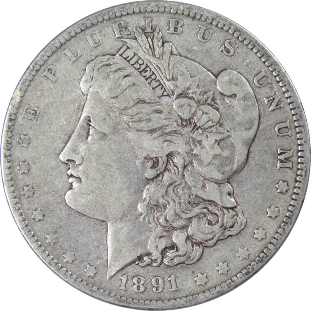 1891 O Morgan Dollar F Fine 90% Silver $1 US Coin Collectible - Morgan coin - Morgan silver dollar - Morgan silver dollar for sale - Profile Coins & Collectibles