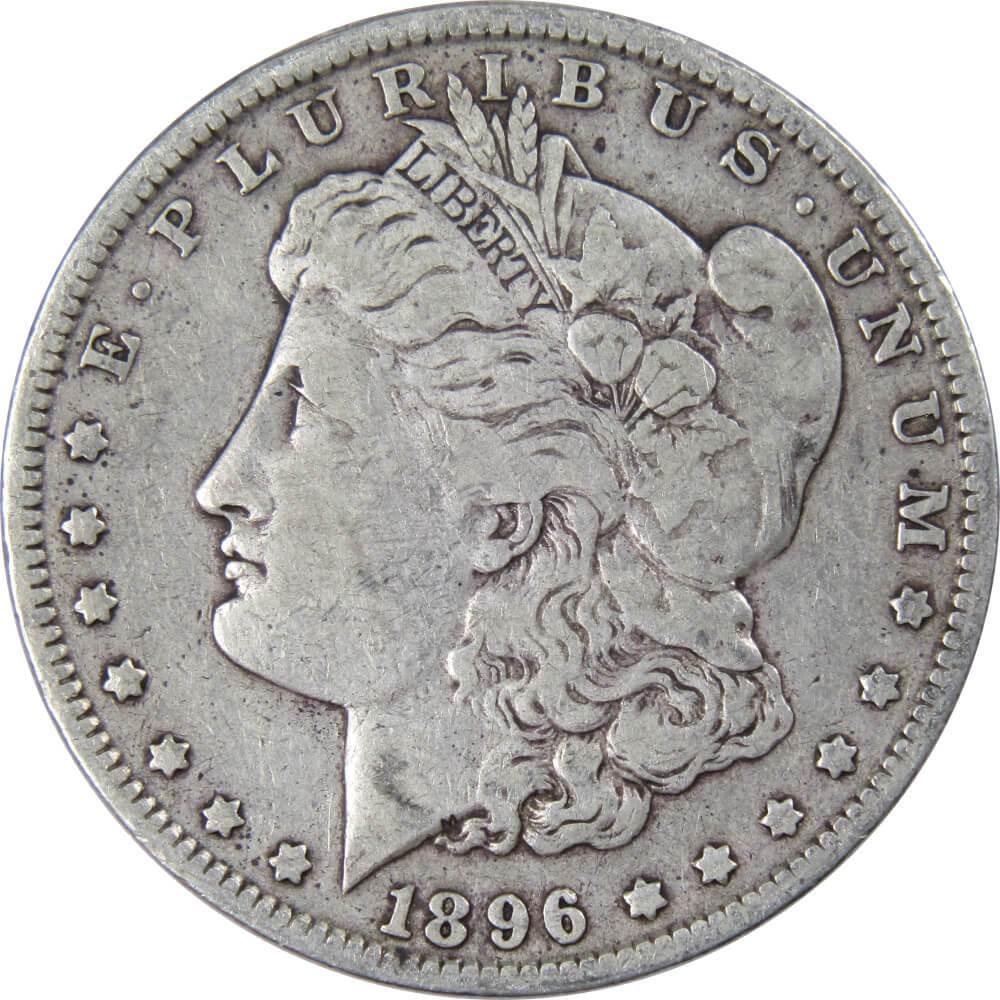 1896 Morgan Dollar F Fine 90% Silver $1 US Coin Collectible - Morgan coin - Morgan silver dollar - Morgan silver dollar for sale - Profile Coins & Collectibles