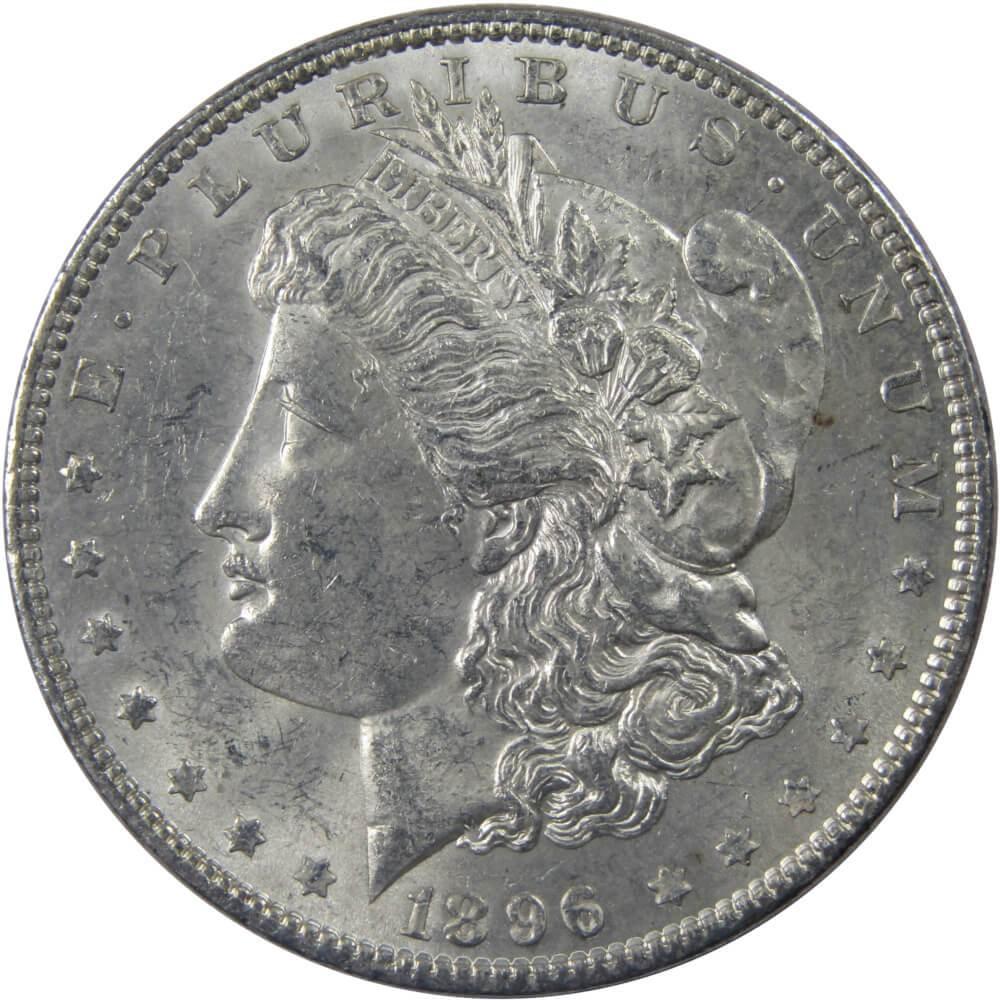 1896 Morgan Dollar Choice About Uncirculated 90% Silver $1 US Coin Collectible - Morgan coin - Morgan silver dollar - Morgan silver dollar for sale - Profile Coins & Collectibles