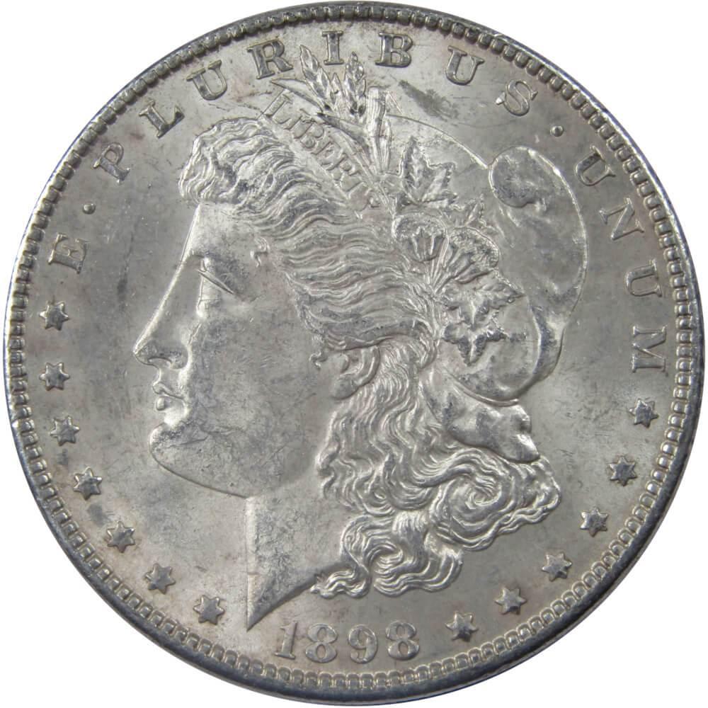 1898 Morgan Dollar Choice About Uncirculated 90% Silver $1 US Coin Collectible - Morgan coin - Morgan silver dollar - Morgan silver dollar for sale - Profile Coins & Collectibles