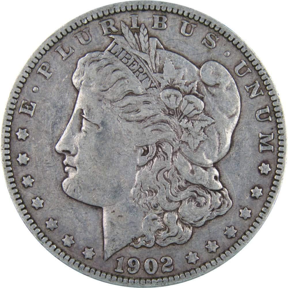 1902 Morgan Dollar F Fine 90% Silver $1 US Coin Collectible - Morgan coin - Morgan silver dollar - Morgan silver dollar for sale - Profile Coins & Collectibles