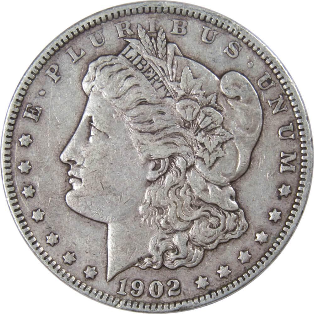 1902 Morgan Dollar VF Very Fine 90% Silver $1 US Coin Collectible - Morgan coin - Morgan silver dollar - Morgan silver dollar for sale - Profile Coins & Collectibles