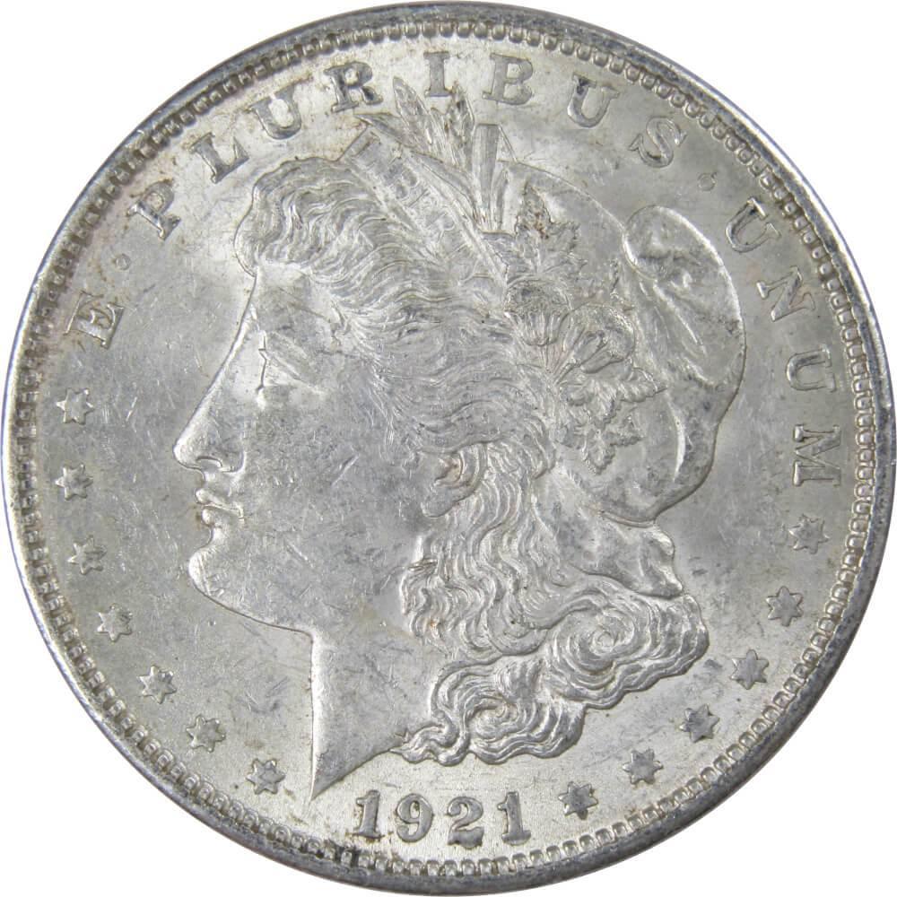 1921 Morgan Dollar AU About Uncirculated 90% Silver $1 US Coin Collectible - Morgan coin - Morgan silver dollar - Morgan silver dollar for sale - Profile Coins & Collectibles