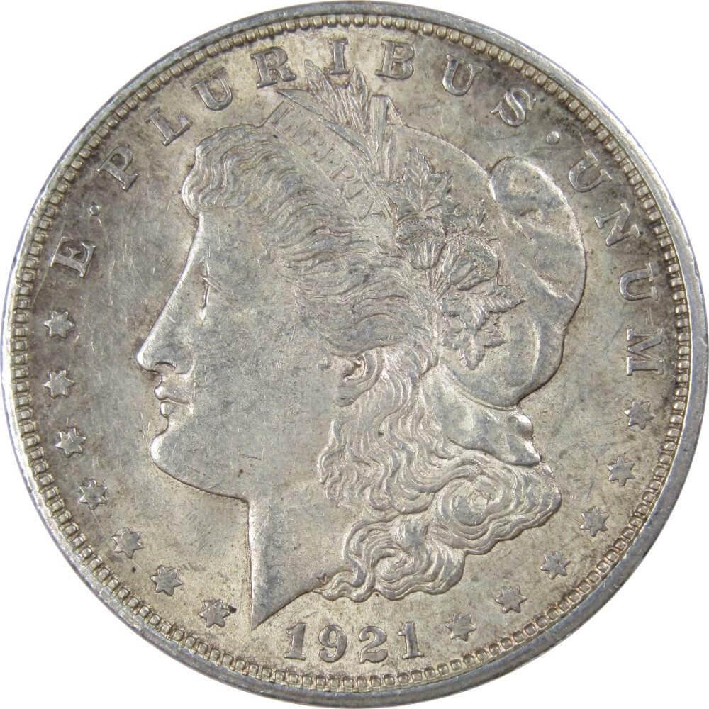 1921 D Morgan Dollar AU About Uncirculated 90% Silver $1 US Coin Collectible - Morgan coin - Morgan silver dollar - Morgan silver dollar for sale - Profile Coins & Collectibles
