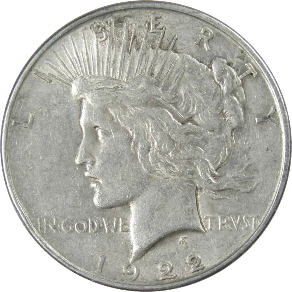 1922 Peace Dollar VF Very Fine 90% Silver $1 US Coin Collectible