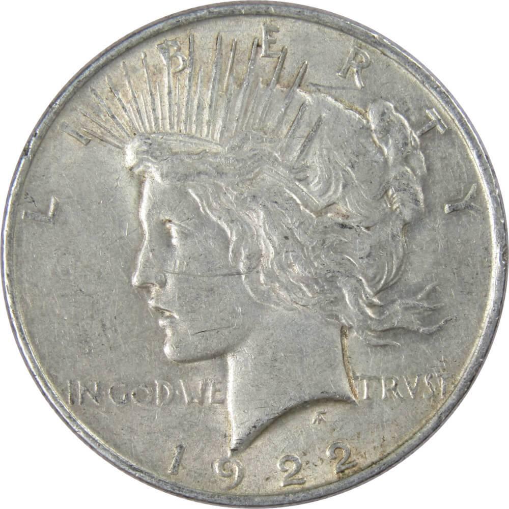 1922 Peace Dollar XF EF Extremely Fine 90% Silver $1 US Coin Collectible