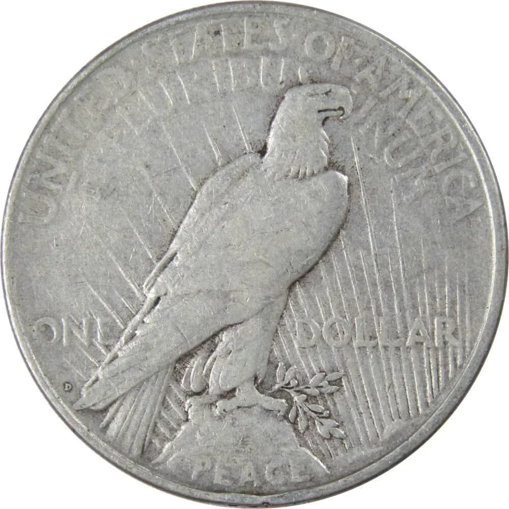 1922 D Peace Dollar F Fine 90% Silver $1 US Coin Collectible