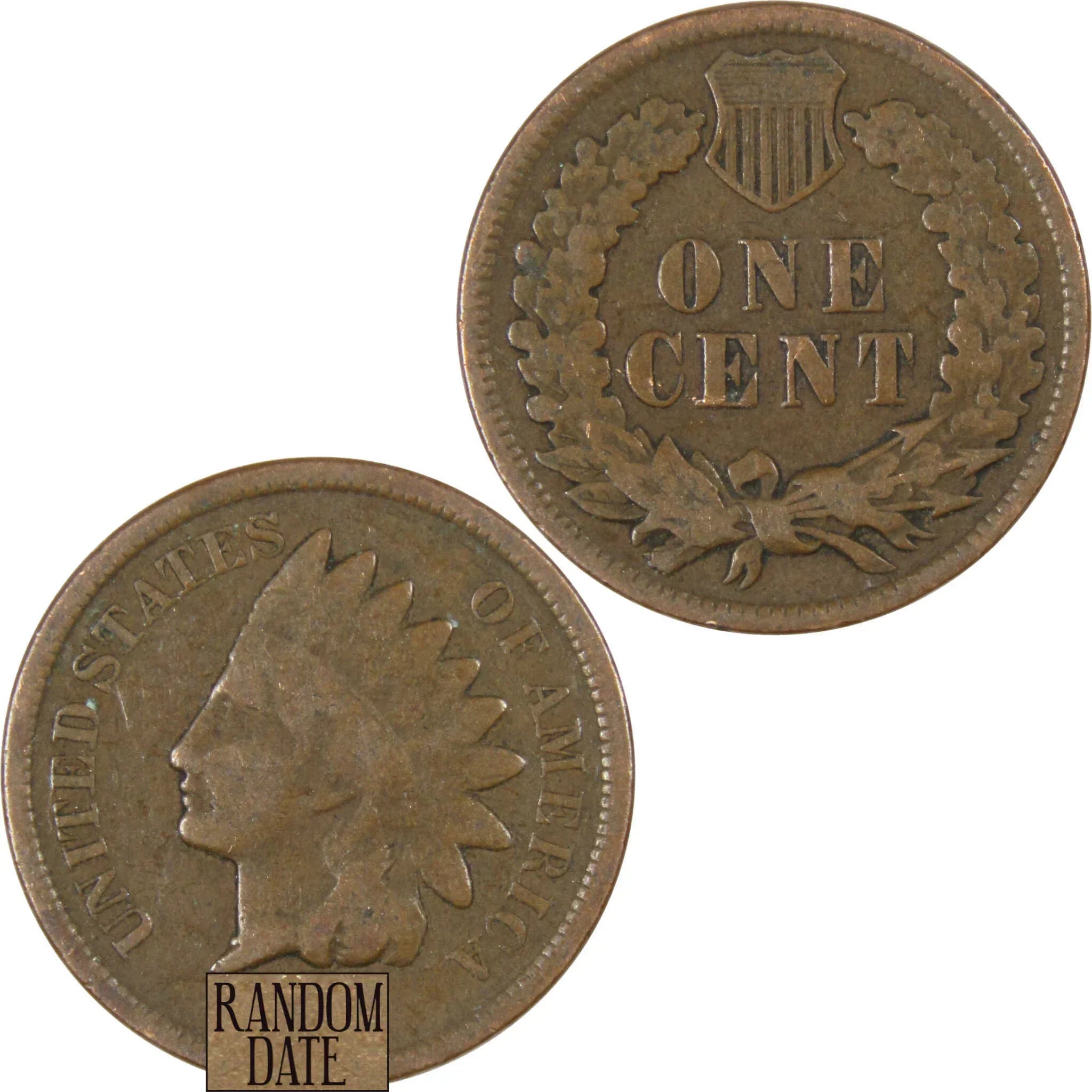 Indian Head Cent G Good Random Date Bronze Penny 1c Coin Collectible