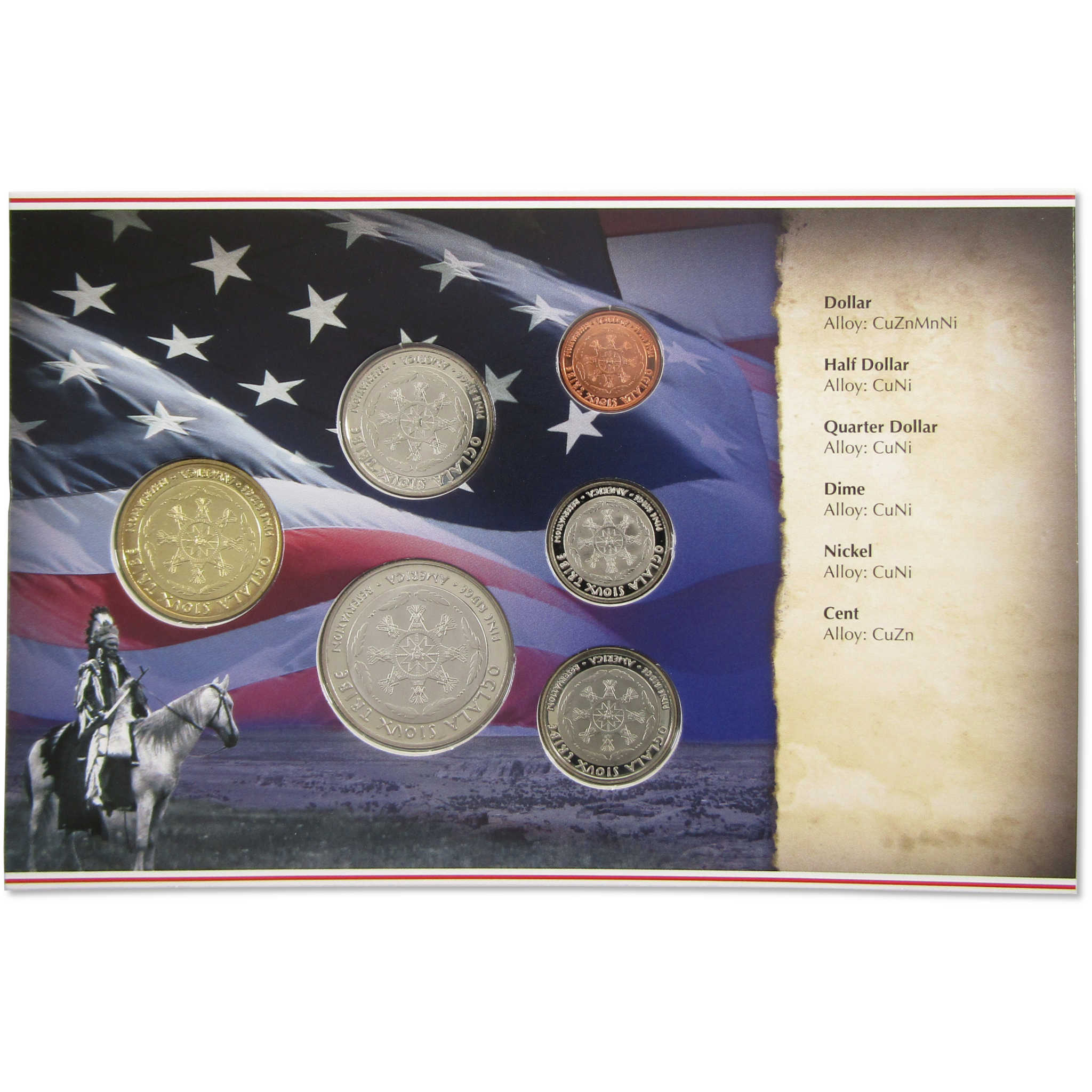 2014 Oglala Sioux Sovereign Nation Native American Uncirculated Coin Set