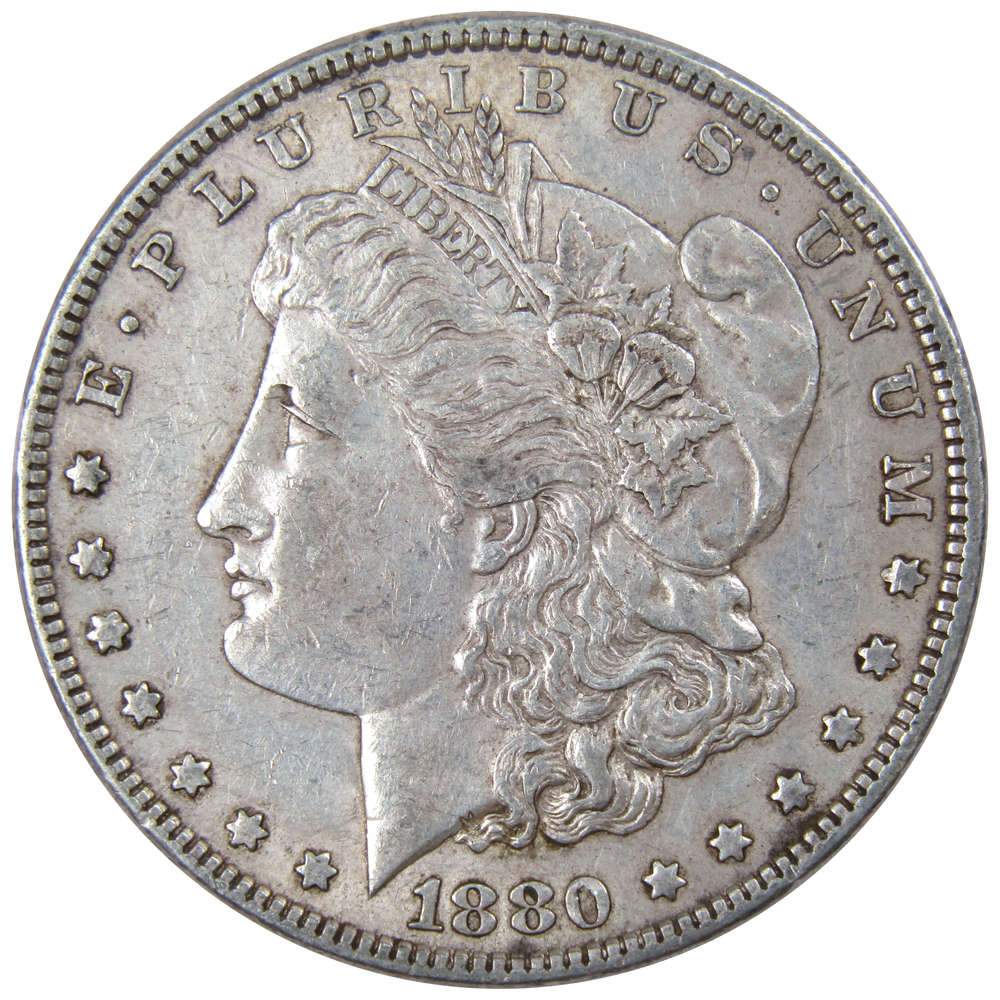 1880 Morgan Dollar XF EF Extremely Fine 90% Silver $1 US Coin Collectible - Morgan coin - Morgan silver dollar - Morgan silver dollar for sale - Profile Coins & Collectibles