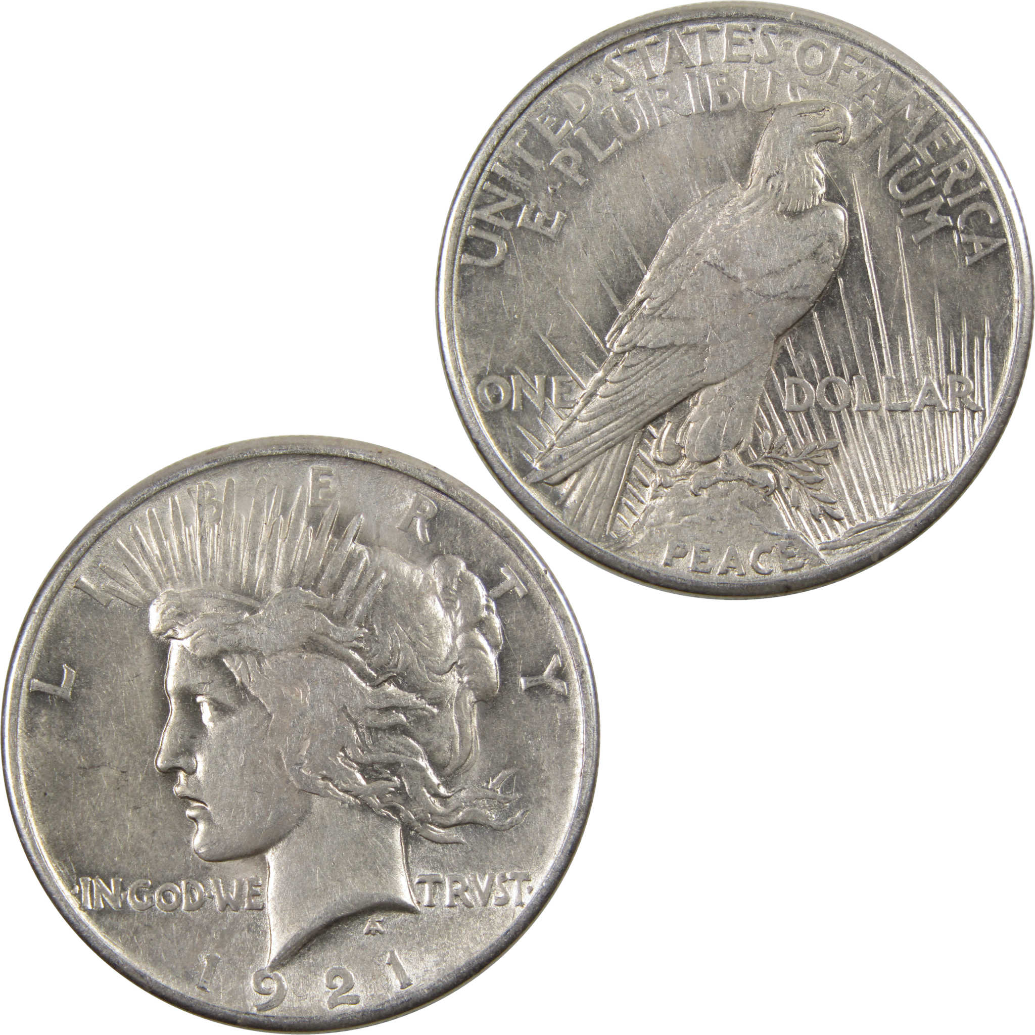 1921 High Relief Peace Dollar Borderline Uncirculated Silver SKU:I3463