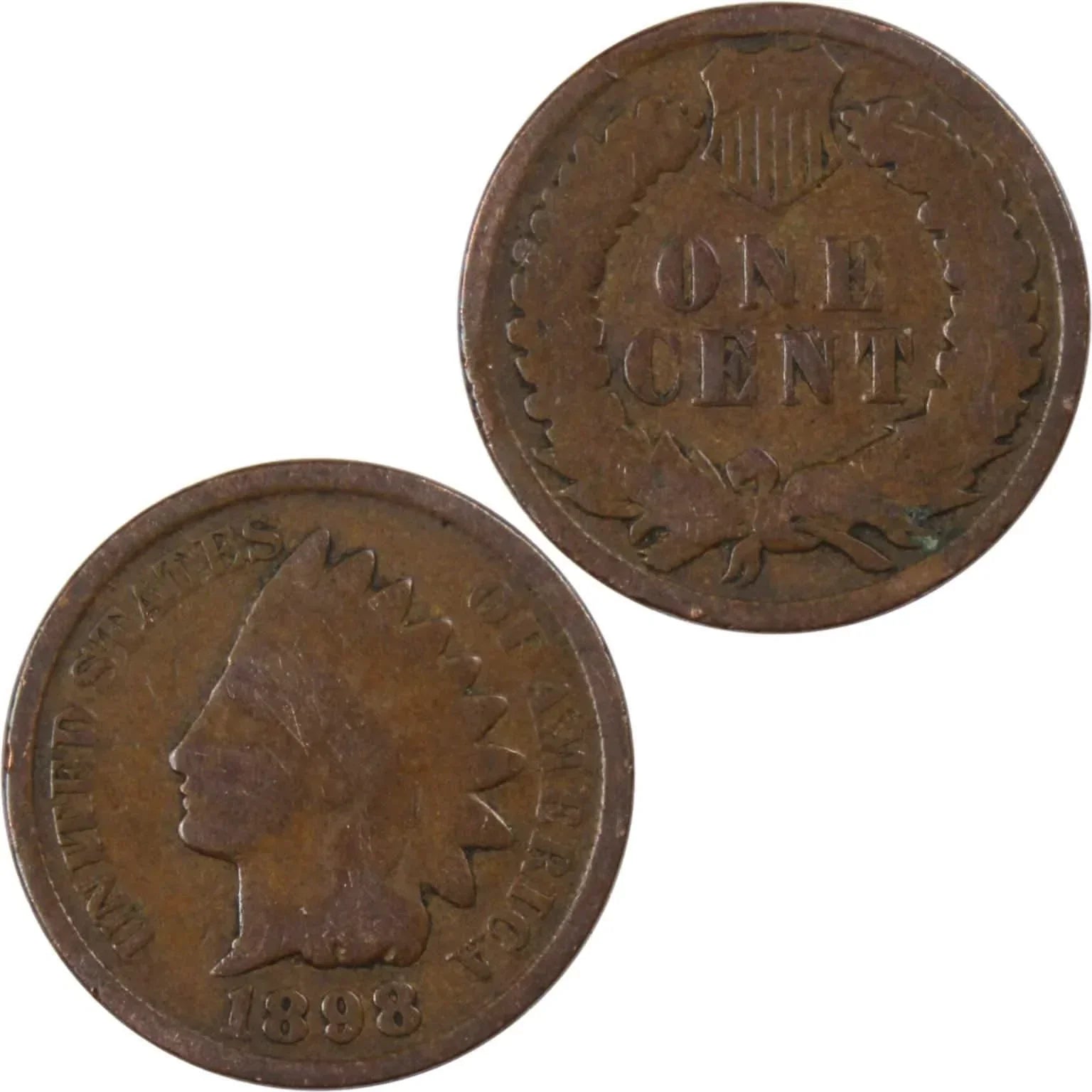 1898 Indian Head Cent G Good Bronze Penny 1c Coin Collectible