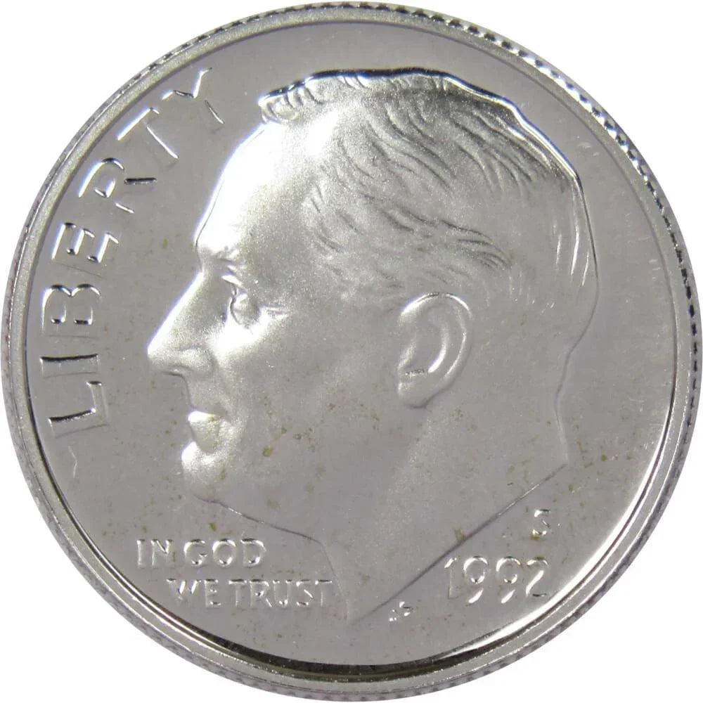 1992 S Roosevelt Dime Choice Proof 90% Silver 10c US Coin Collectible
