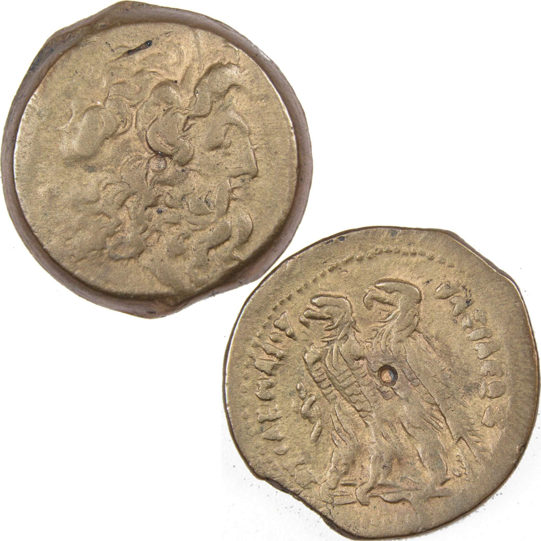 169-145 BC Ptolemy VI & VIII AE30 Zeus Svoronos XF 29.50g SKU:IPC3794