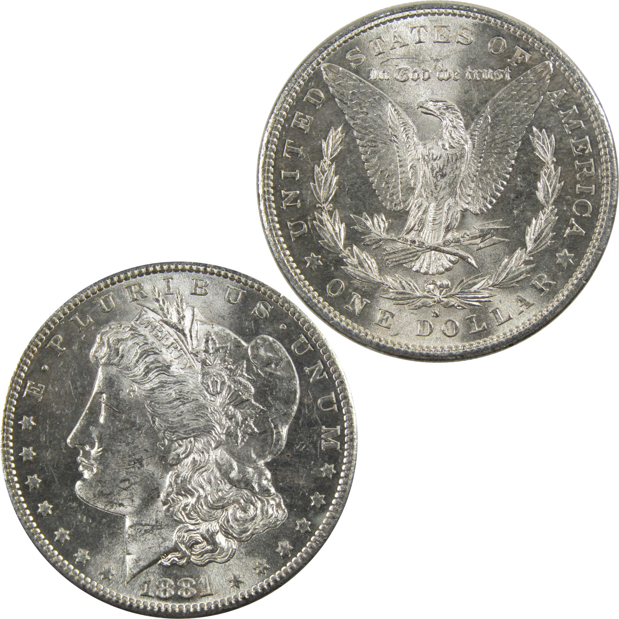 1881 S Morgan Dollar BU Uncirculated 90% Silver $1 Coin SKU:I5317 - Morgan coin - Morgan silver dollar - Morgan silver dollar for sale - Profile Coins & Collectibles