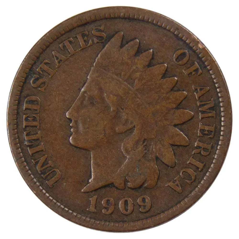 1909 Indian Head Cent G Good Bronze Penny 1c Coin Collectible