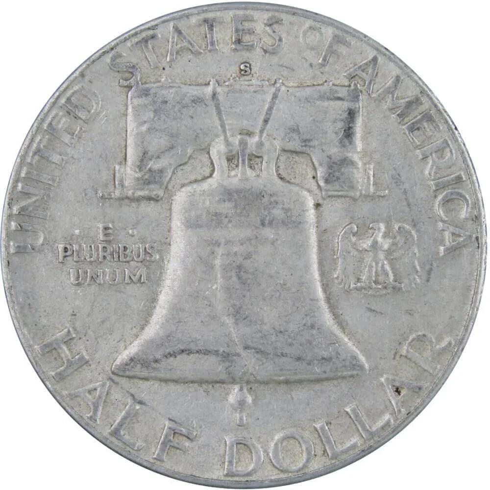 1951 S Franklin Half Dollar XF EF Extremely Fine 90% Silver 50c US Coin