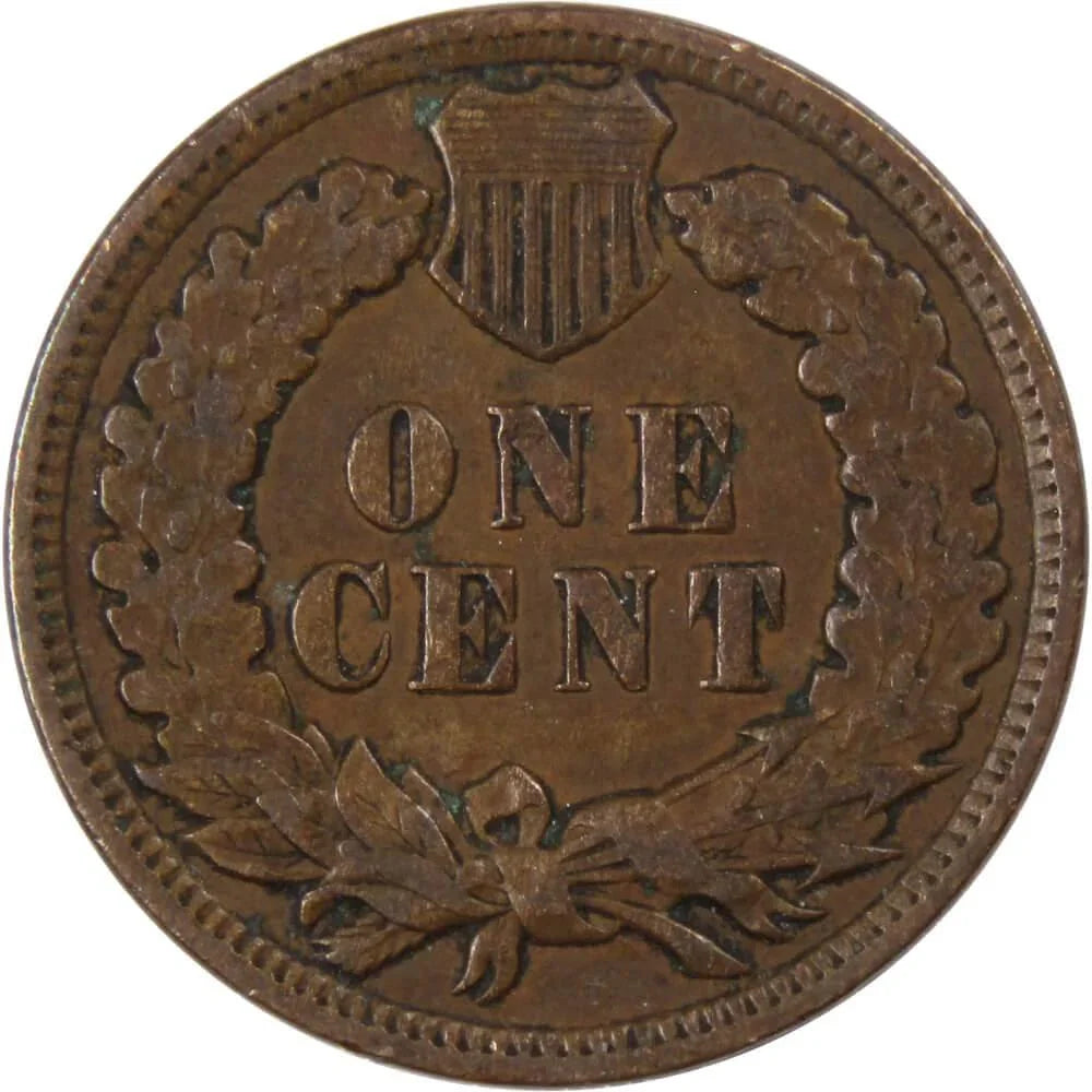 1908 Indian Head Cent F Fine Bronze Penny 1c Coin Collectible