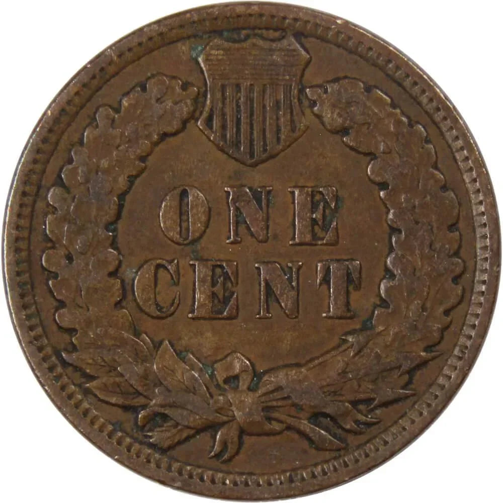 1908 Indian Head Cent F Fine Bronze Penny 1c Coin Collectible