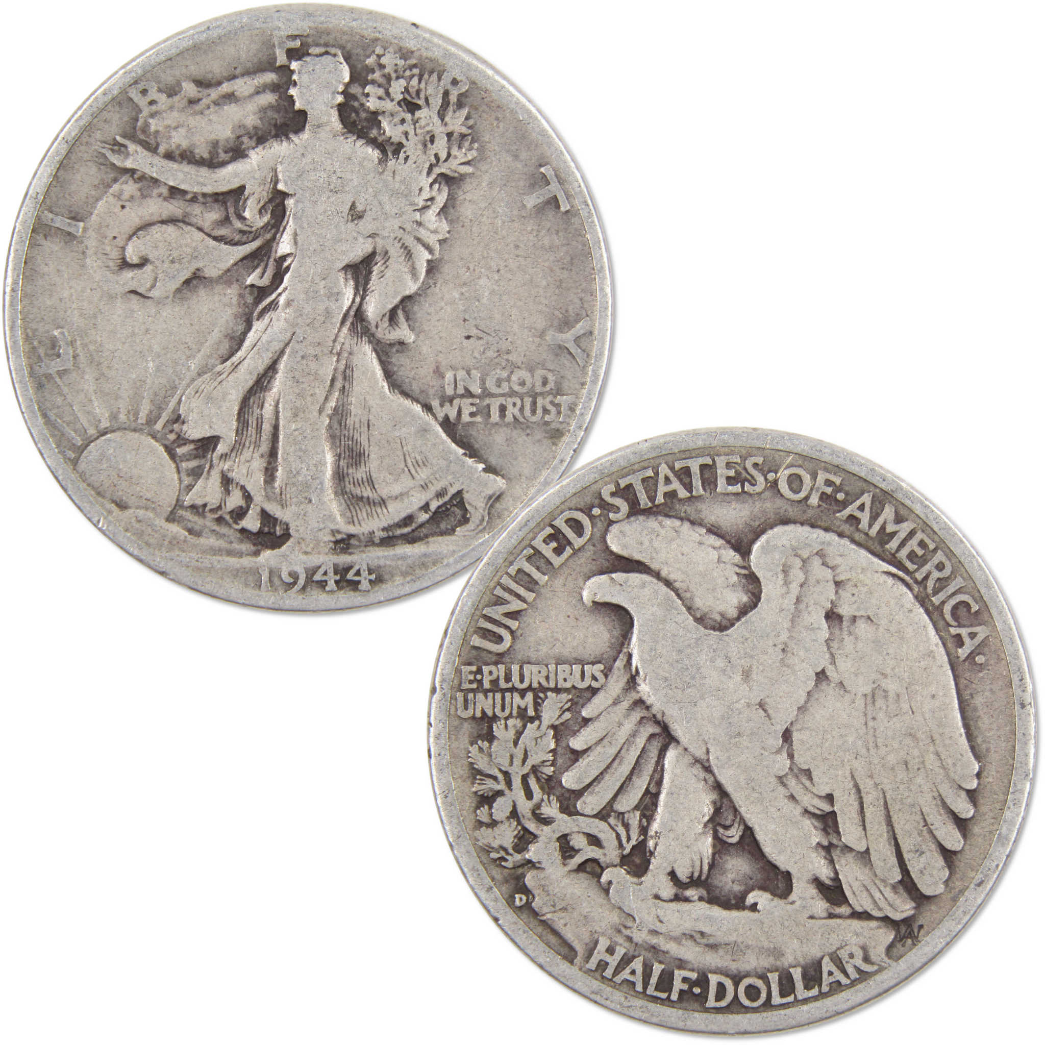 Liberty Walking Half Dollar 3 Coin PDS All Mint Gift Set VG 90% Silver 50c