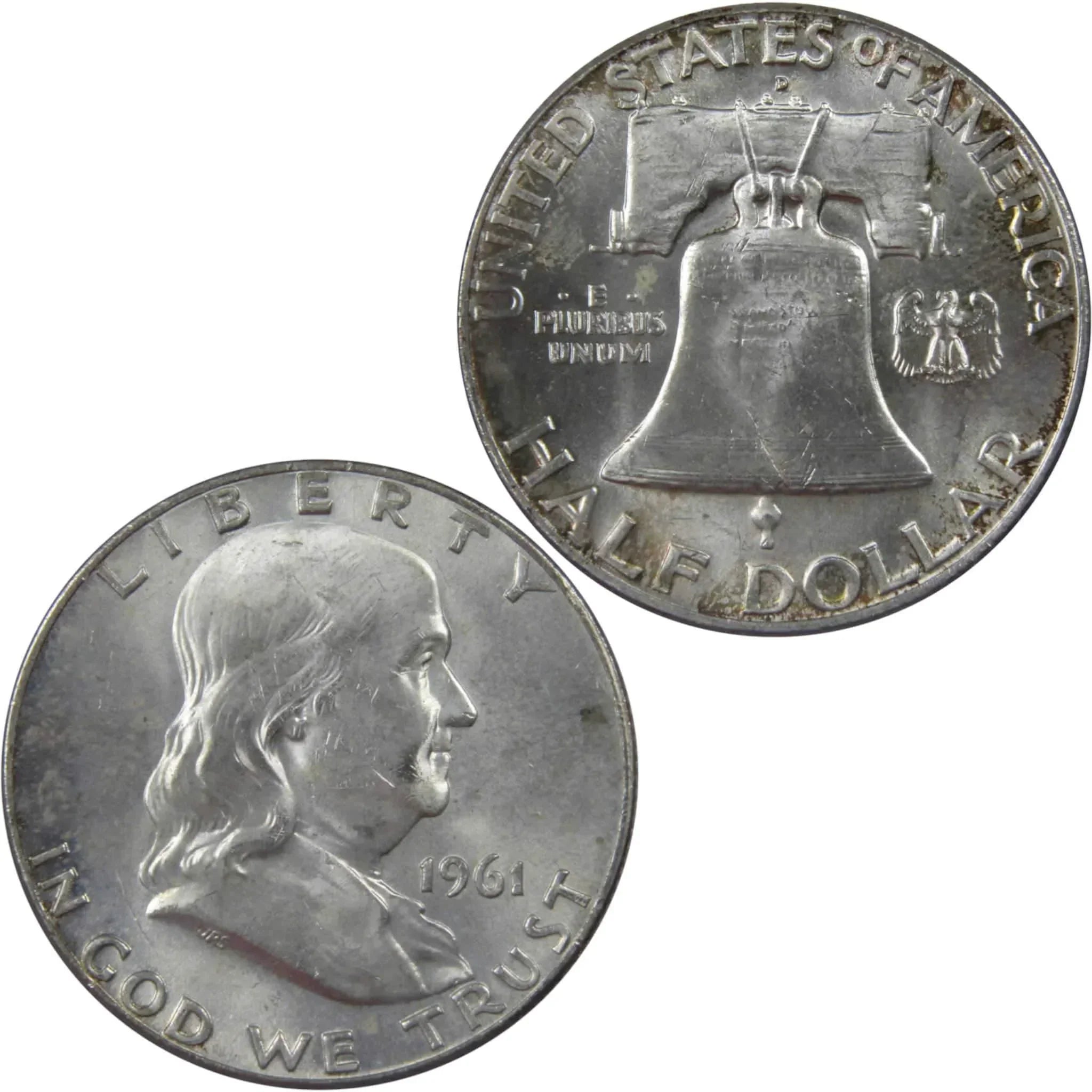 1961 D Franklin Half Dollar BU Uncirculated Mint State 90% Silver 50c US Coin