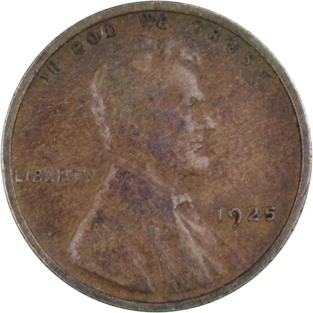 1925 Lincoln Wheat Cent VF Very Fine Bronze Penny 1c Coin Collectible