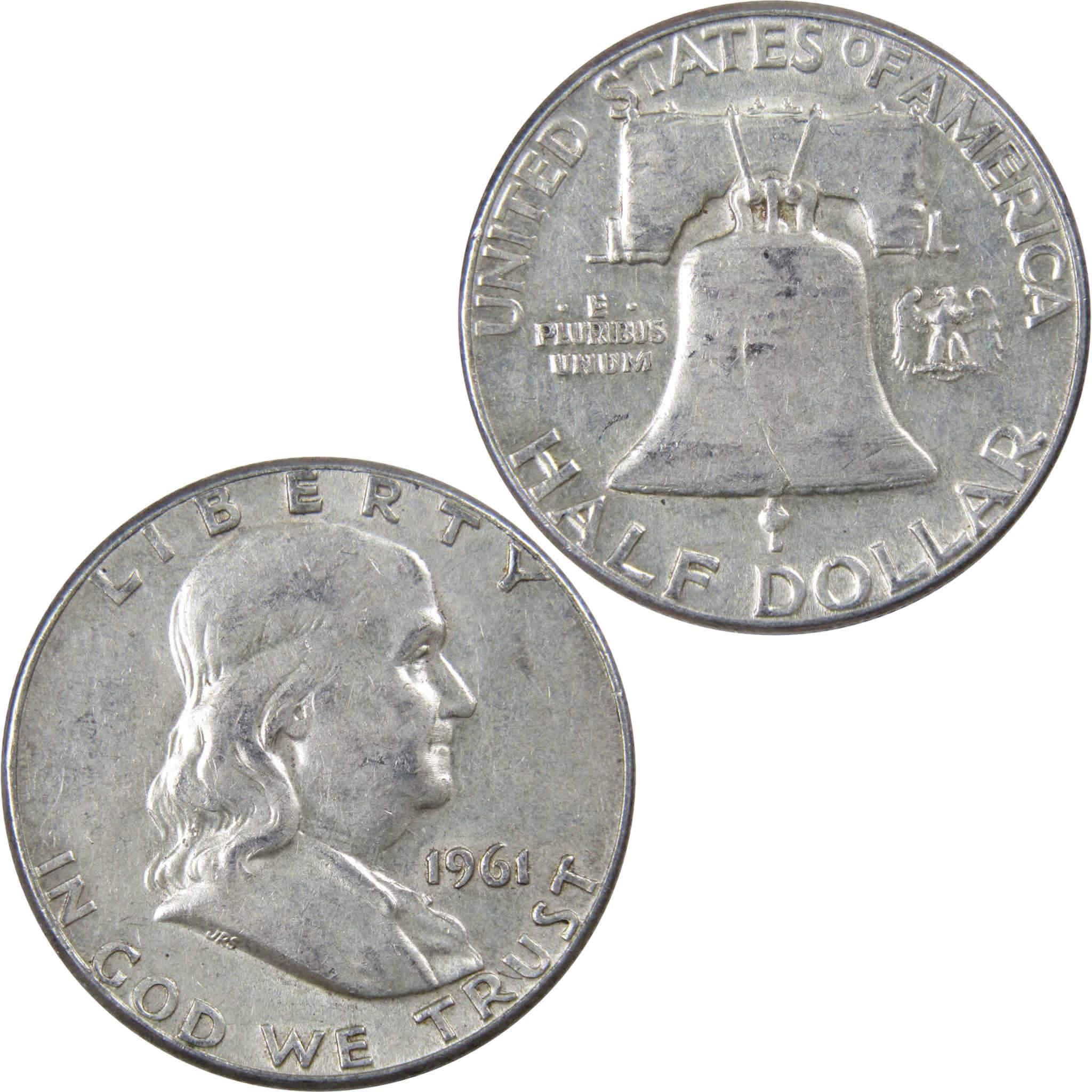 1961 Franklin Half Dollar XF EF Extremely Fine 90% Silver 50c US Coin
