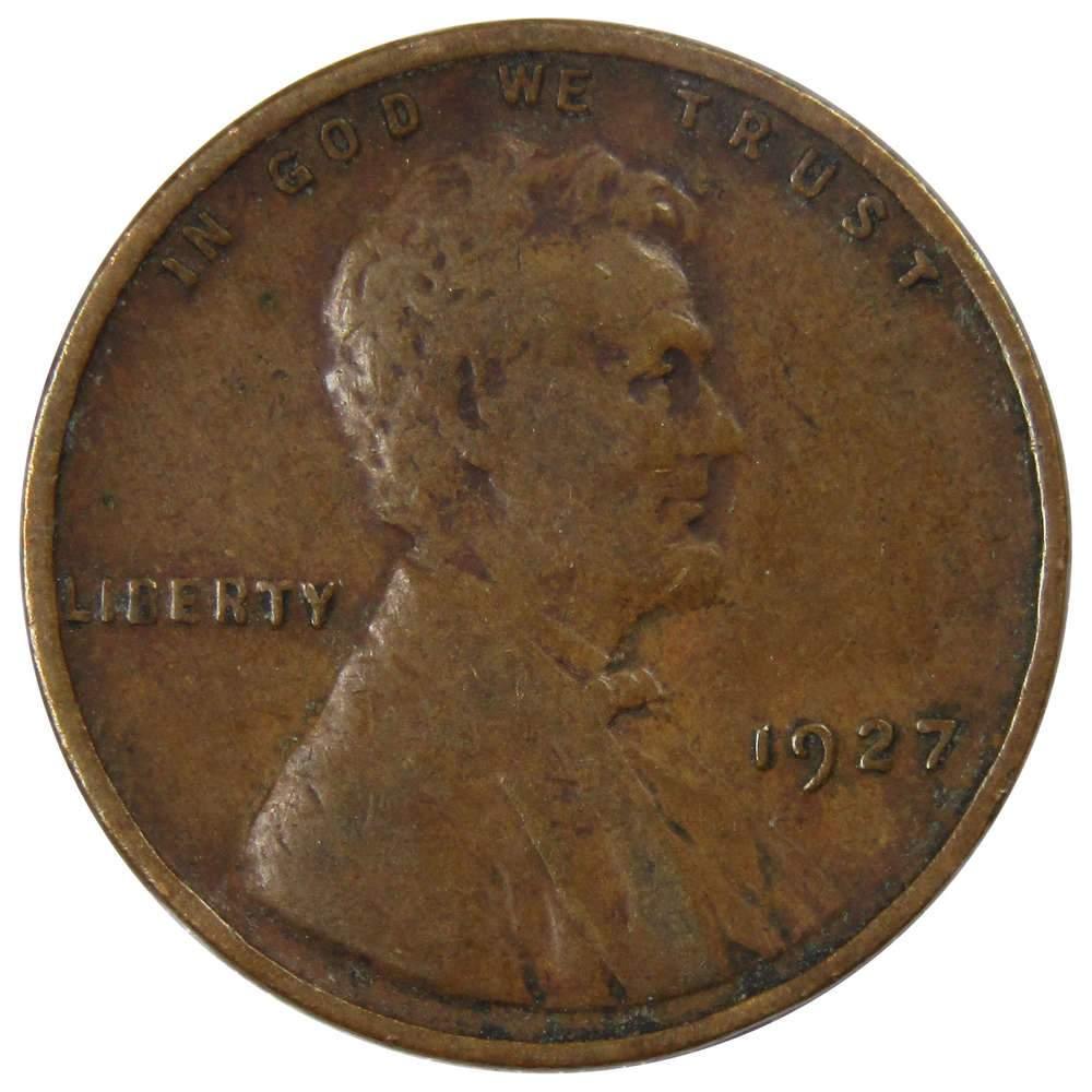 1927 Lincoln Wheat Cent VF Very Fine Bronze Penny 1c Coin Collectible
