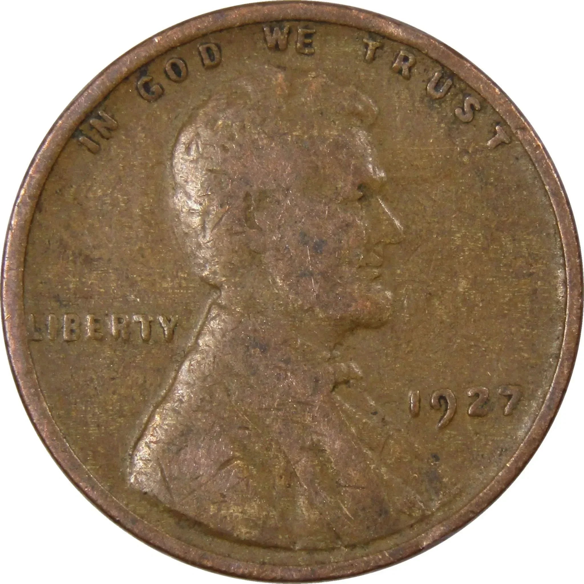 1927 Lincoln Wheat Cent AG About Good Bronze Penny 1c Coin Collectible