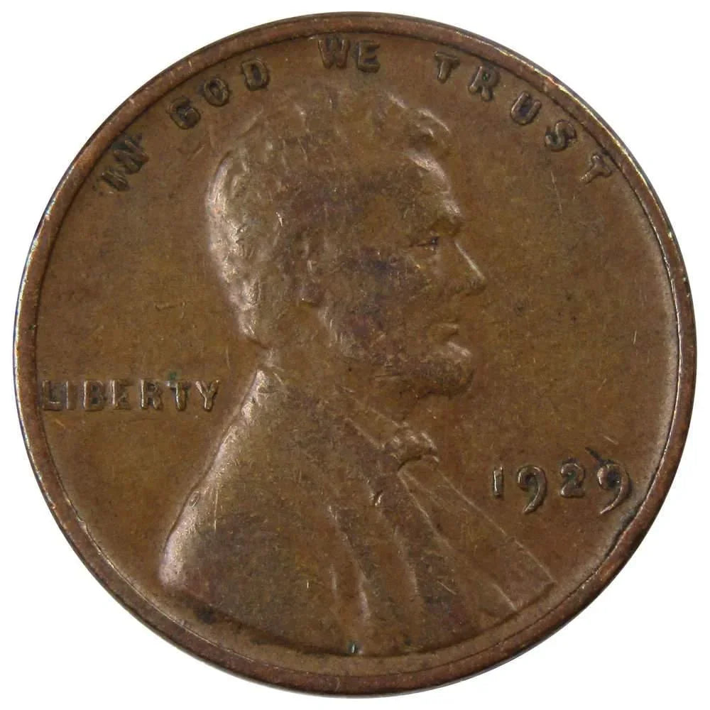 1929 Lincoln Wheat Cent VF Very Fine Bronze Penny 1c Coin Collectible