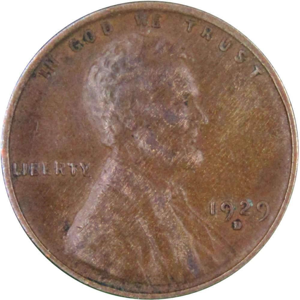 1929 D Lincoln Wheat Cent XF EF Extremely Fine Bronze Penny 1c Coin Collectible