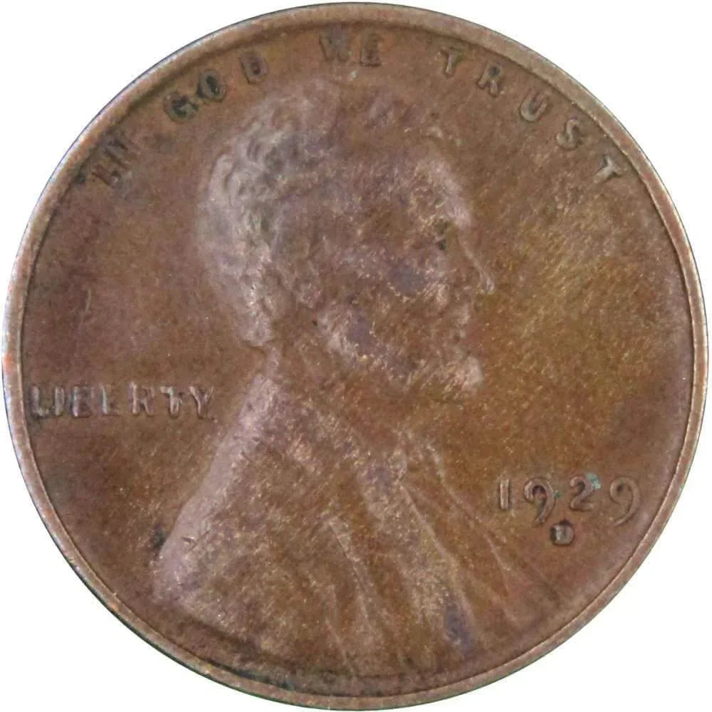 1929 D Lincoln Wheat Cent XF EF Extremely Fine Bronze Penny 1c Coin Collectible