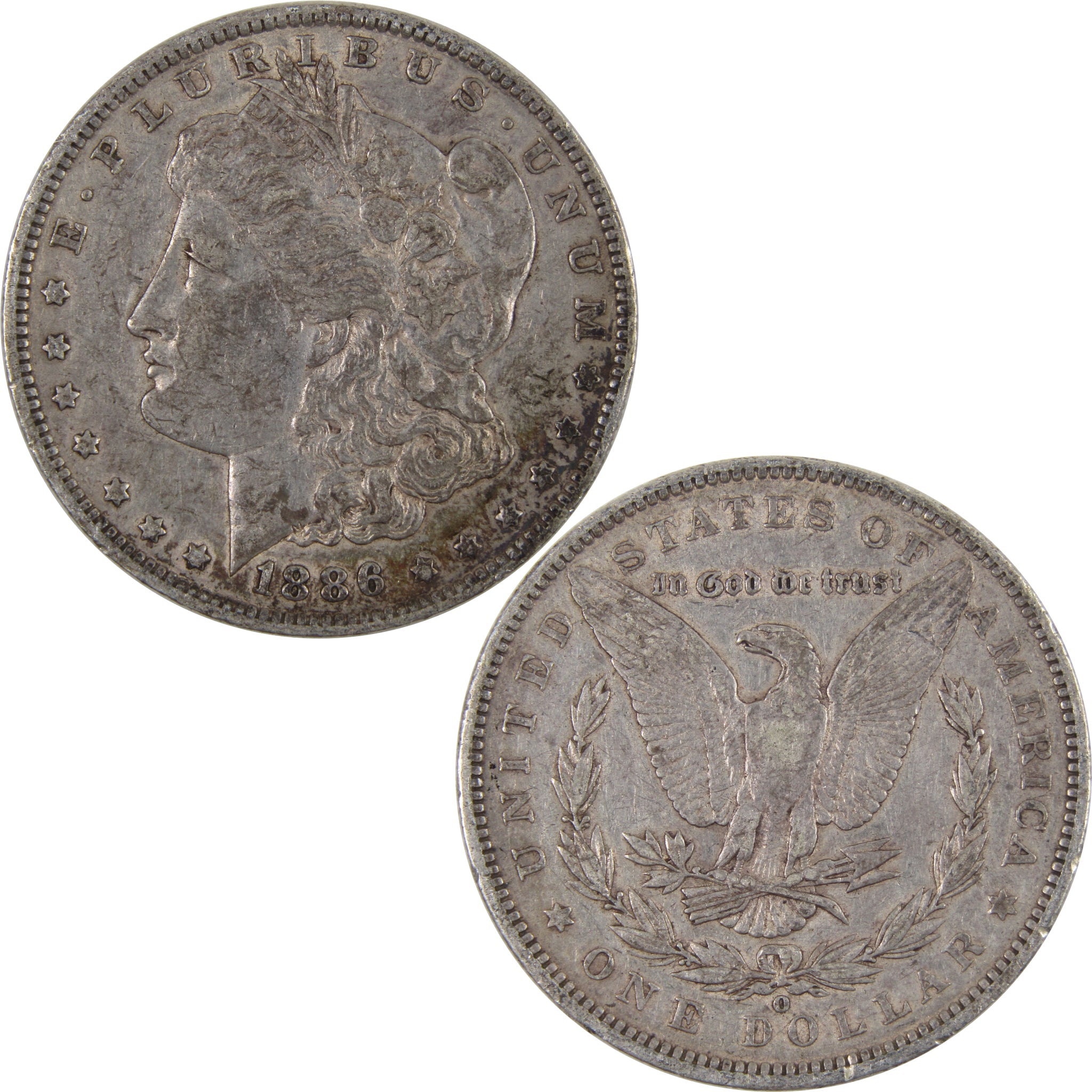 1886 O Morgan Dollar VF Very Fine 90% Silver US Coin SKU:I2417 - Morgan coin - Morgan silver dollar - Morgan silver dollar for sale - Profile Coins & Collectibles