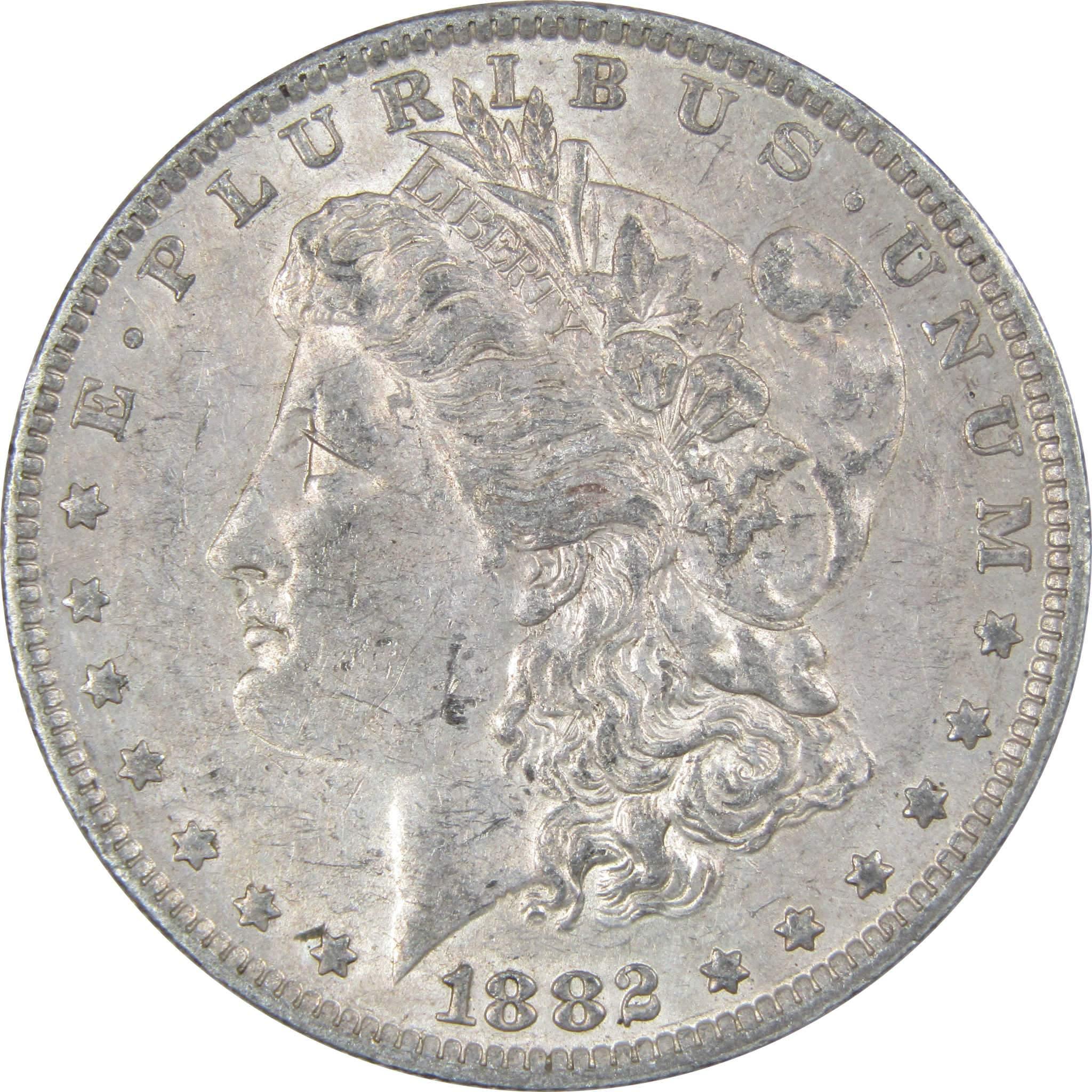 1882 O/S Morgan Dollar AU About Uncirculated 90% Silver SKU:IPC3672 - Morgan coin - Morgan silver dollar - Morgan silver dollar for sale - Profile Coins &amp; Collectibles