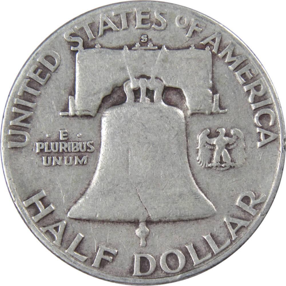 1953 S Franklin Half Dollar AG About Good 90% Silver 50c US Coin Collectible