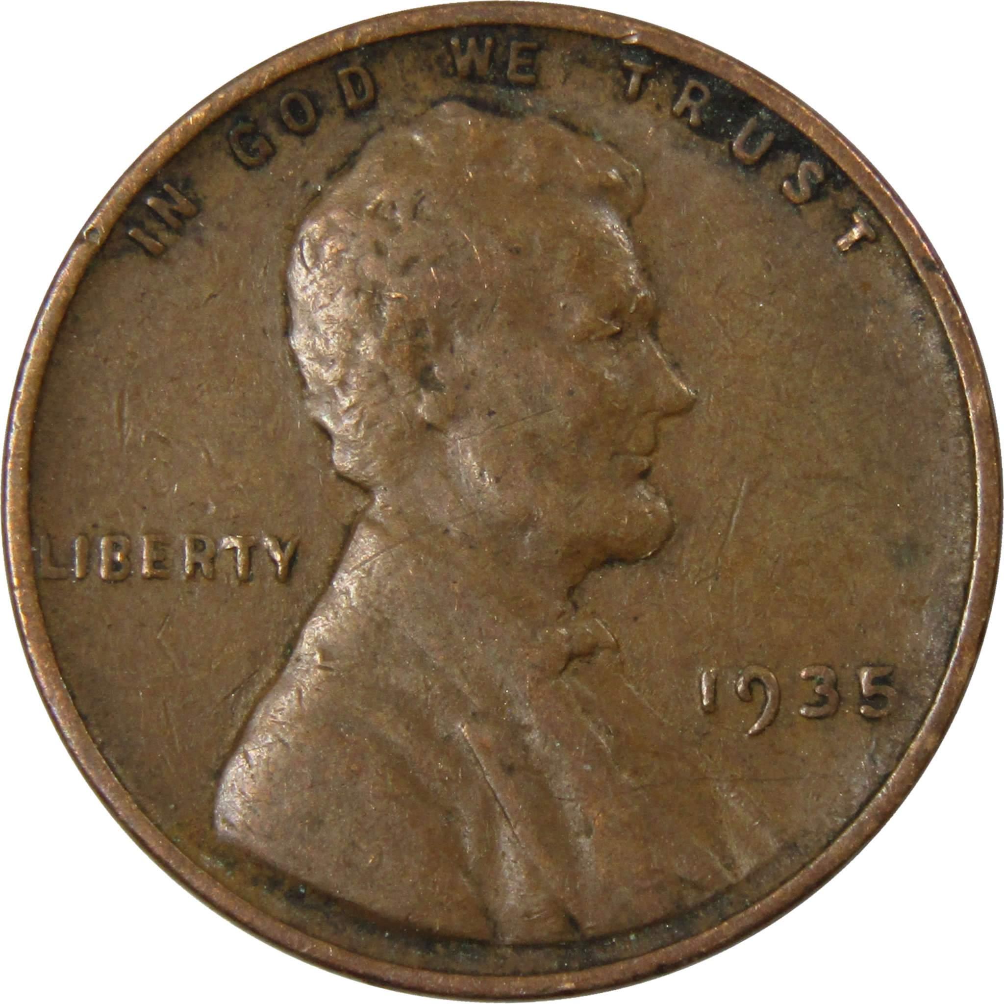 1935 Lincoln Wheat Cent AG About Good Bronze Penny 1c Coin Collectible