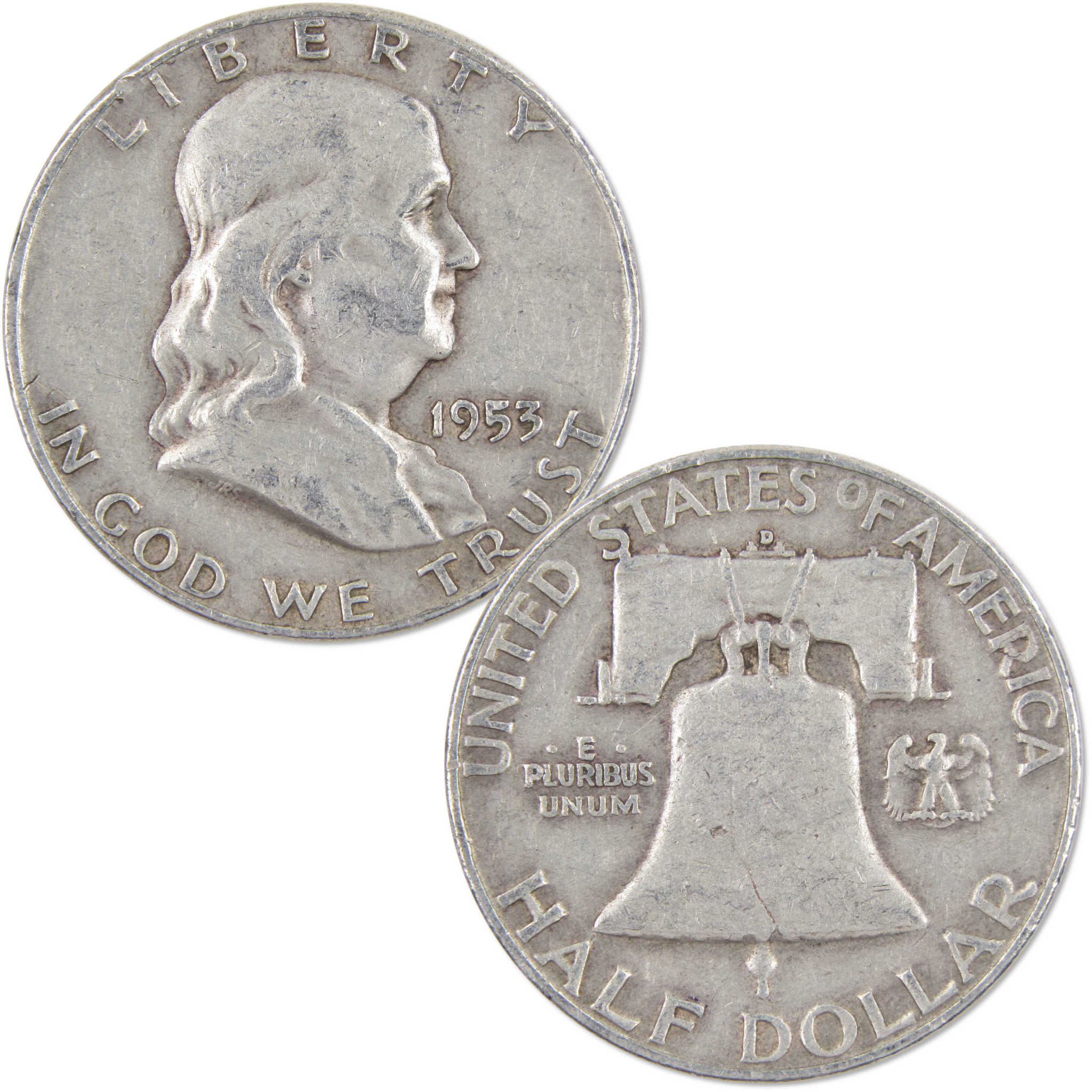 Franklin Half Dollar 3 Coin PDS All Mint Gift Set AG About Good 90% Silver