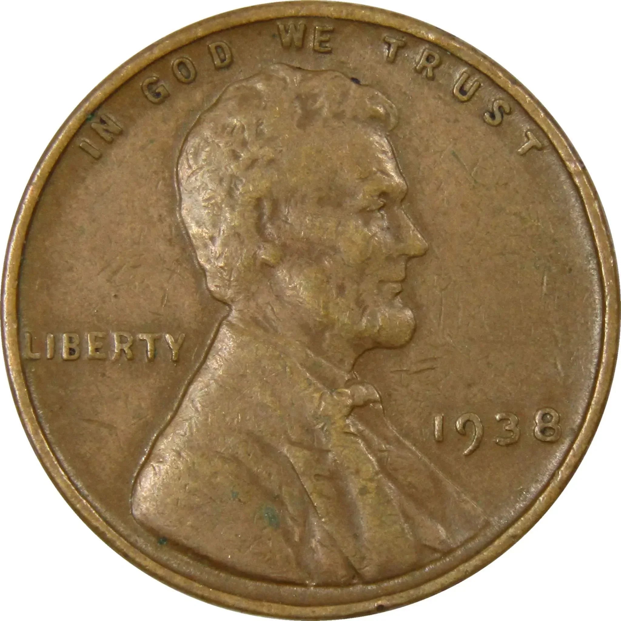 1938 Lincoln Wheat Cent AG About Good Bronze Penny 1c Coin Collectible