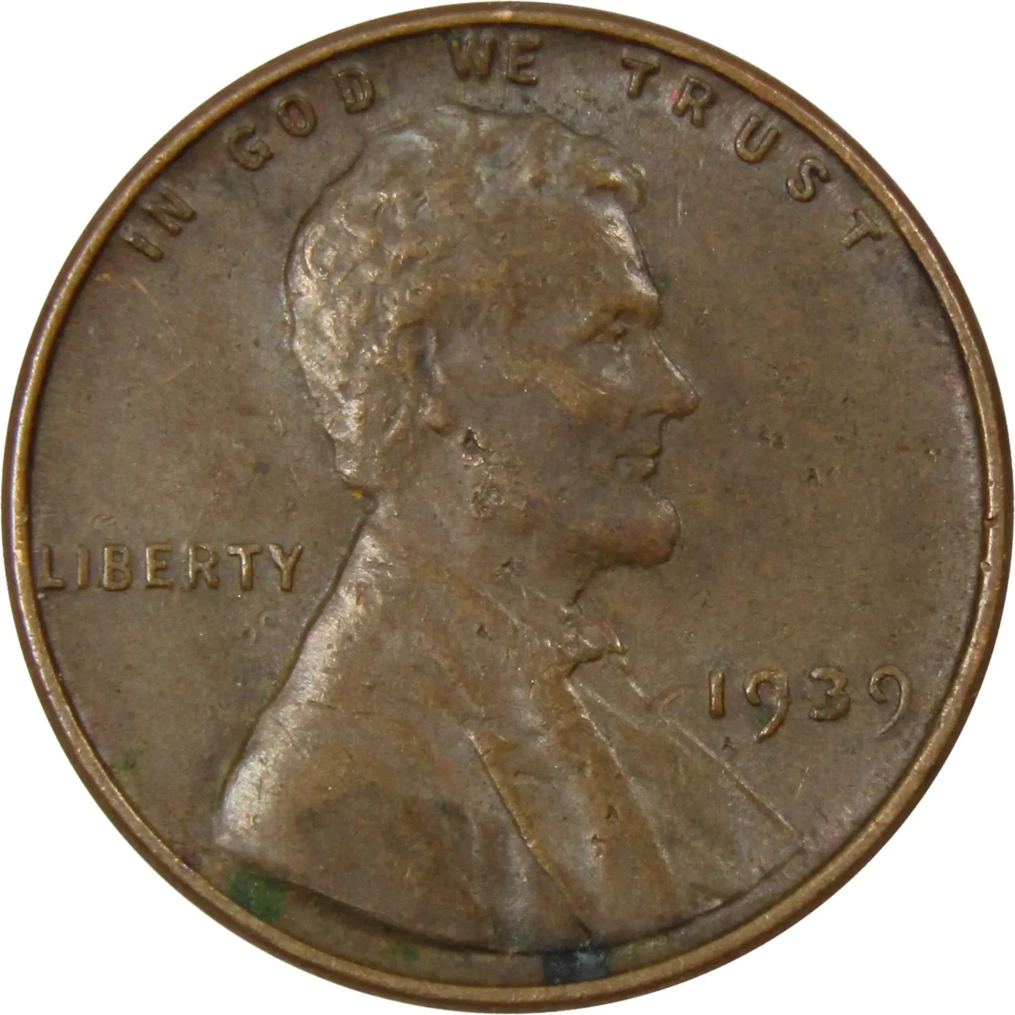 1939 Lincoln Wheat Cent AG About Good Bronze Penny 1c Coin Collectible