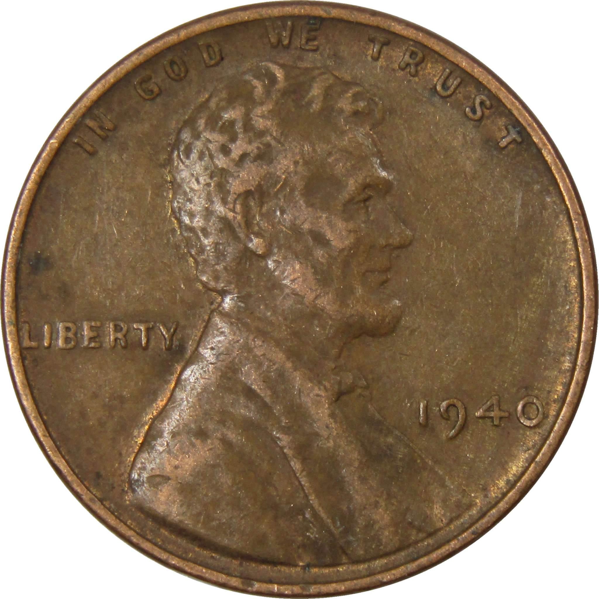 1940 Lincoln Wheat Cent AG About Good Bronze Penny 1c Coin Collectible