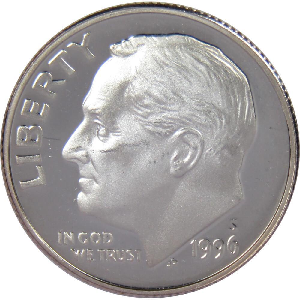 1996 S Roosevelt Dime Choice Proof 90% Silver 10c US Coin Collectible