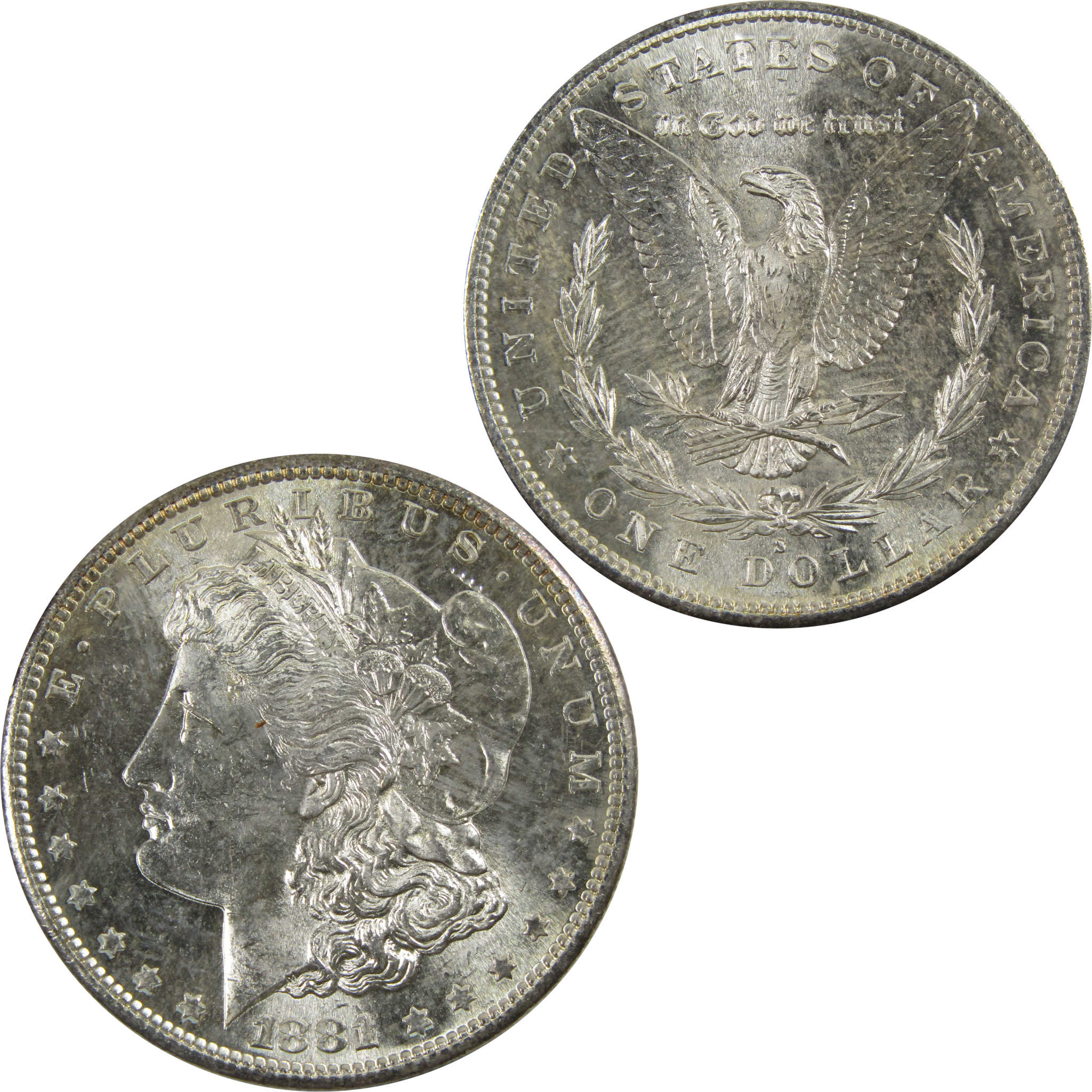 1881 S Morgan Dollar BU Uncirculated 90% Silver $1 Coin SKU:I5306 - Morgan coin - Morgan silver dollar - Morgan silver dollar for sale - Profile Coins & Collectibles