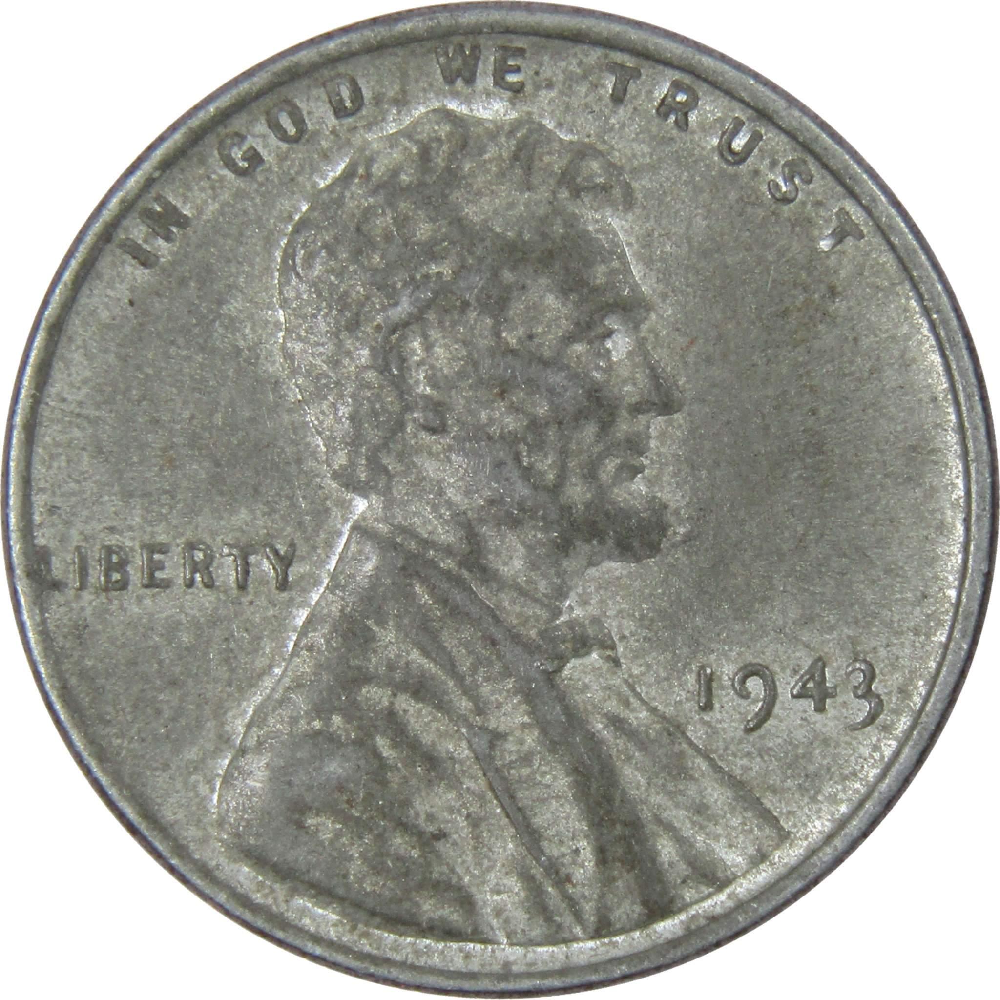 1943 Lincoln Wheat Cent AG About Good Steel Penny 1c Coin Collectible