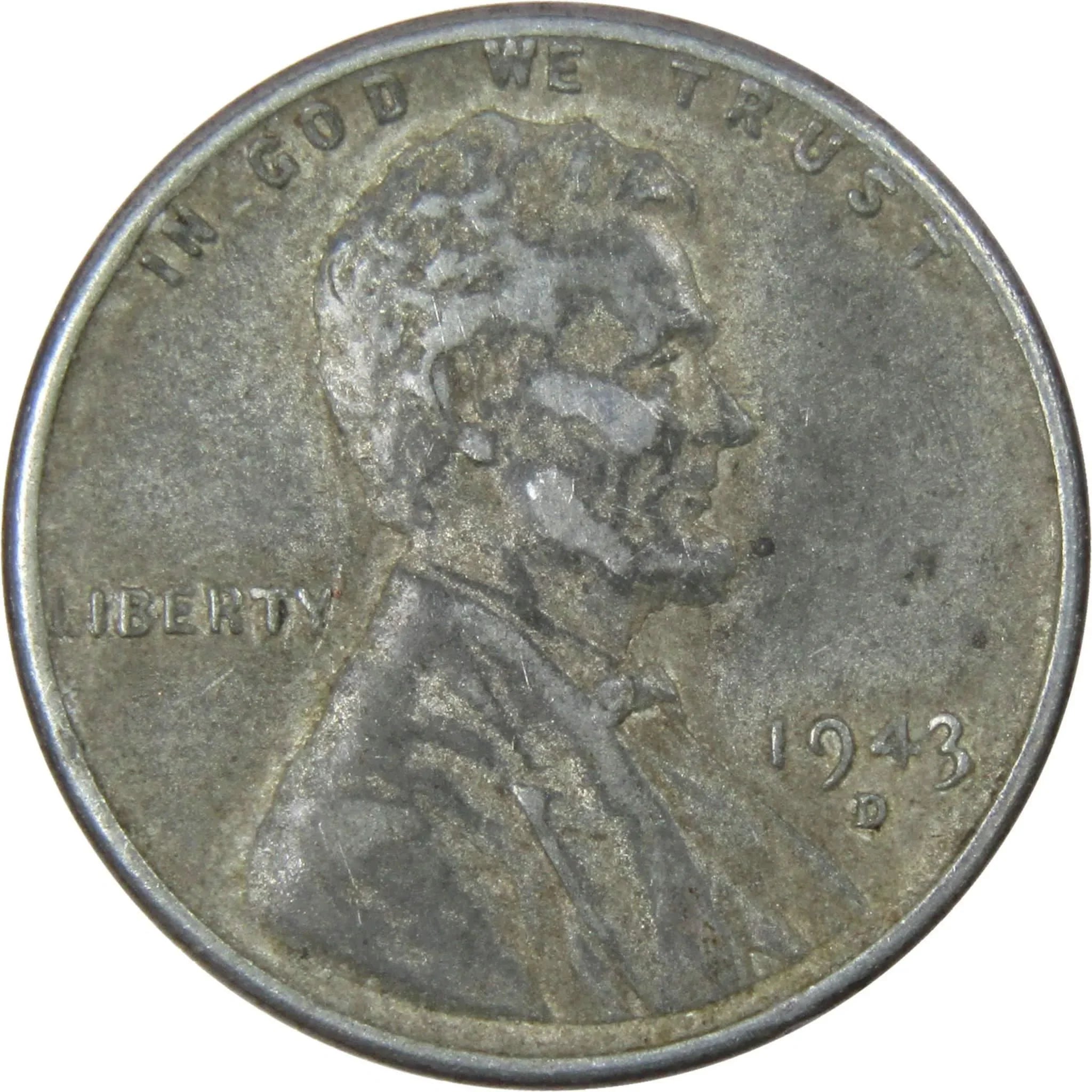 1943 D Lincoln Wheat Cent AG About Good Steel Penny 1c Coin Collectible