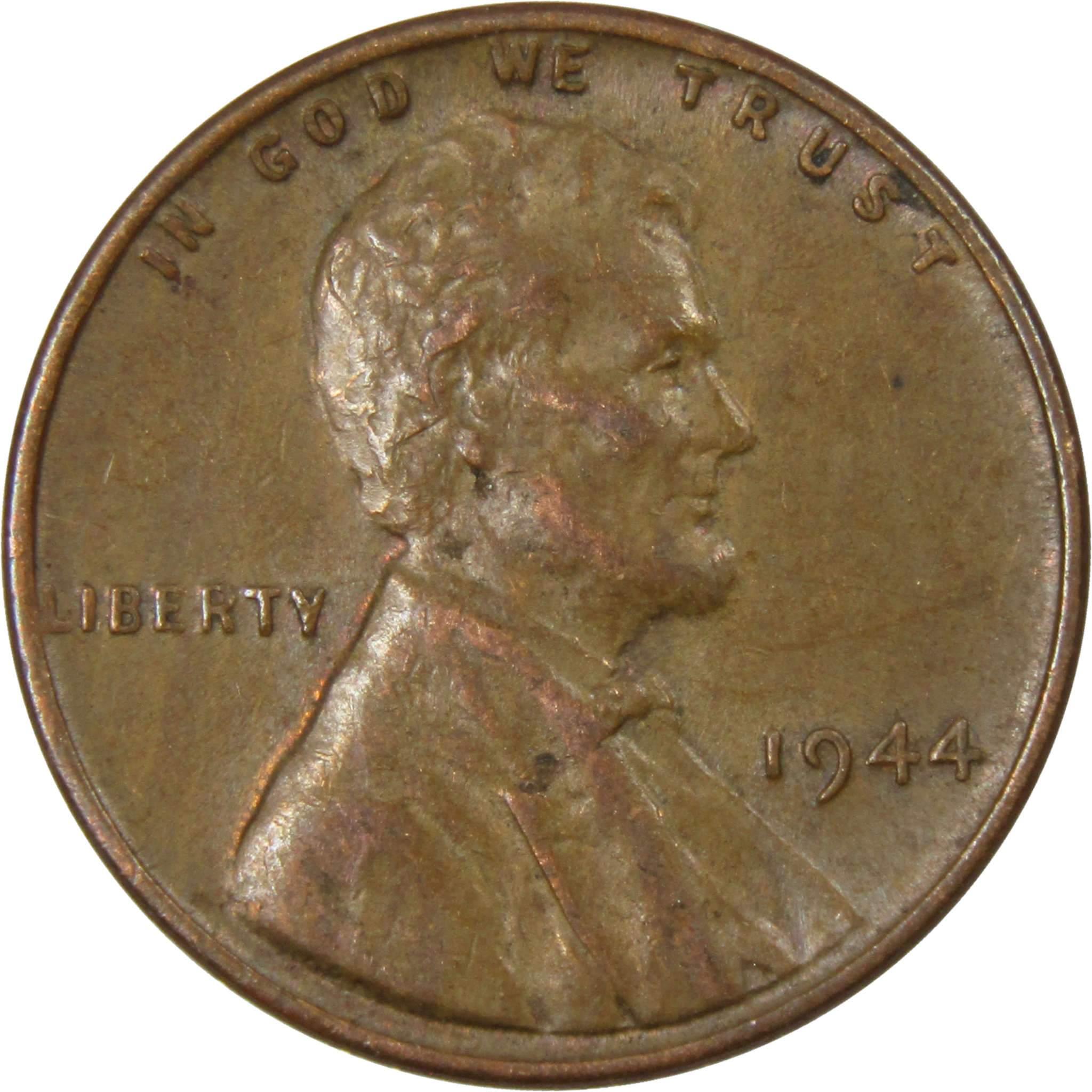 1944 Lincoln Wheat Cent AG About Good Bronze Penny 1c Coin Collectible