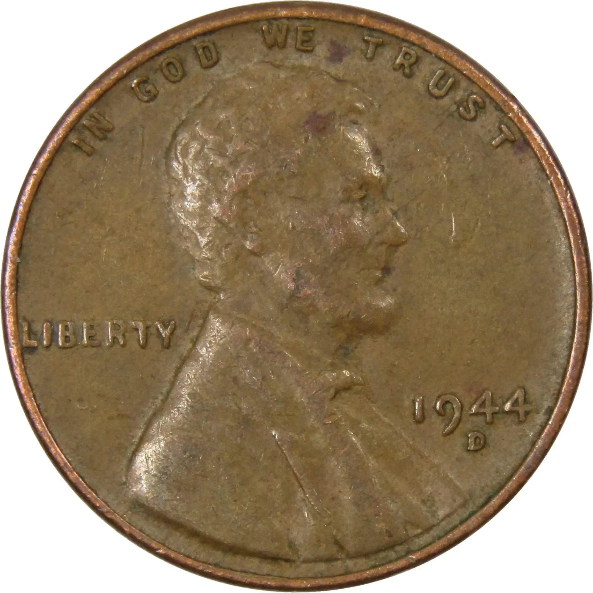 1944 D Lincoln Wheat Cent AG About Good Bronze Penny 1c Coin Collectible